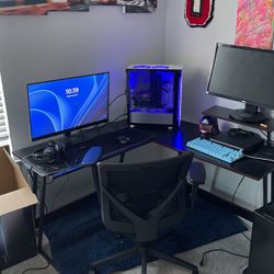 Gaming PC , Gaming Desk, Monitor, Chair, Headset