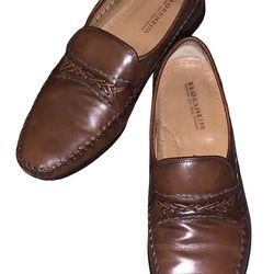 Florsheim Men’s Brown Leather Loafers Size 12EEE Ultra Wide