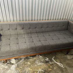 Mid Century Modern Gray Sofa By Kardiel