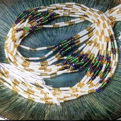 Glow in the dark Authentic West African waist beads -multicolor