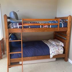 Solid Oak Bunk Bed Set,  Buffet, Witers Desk, Medical Equipment 
