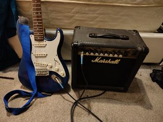 Choir fender guitar and Marshall amp