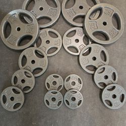 170lb Standard 1inch Grip Plates Weight Plate Set