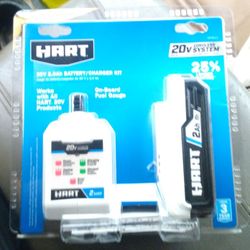 Brand New Hart 2.0ah Lithium Ion Battery With Charger 