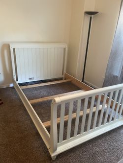 Full Size White Bed Frame