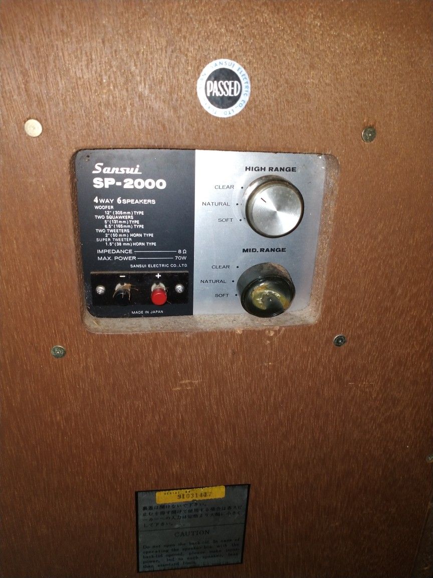 Sp 2000 Sansui Replacement Speaker Parts Sansui Sp 2000 Speaker