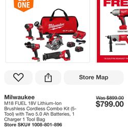 Batteries, 1 Charger 1 Tool Bag