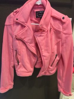 Brand new watermelon pink moto jacket no tags size large (fits like a medium)