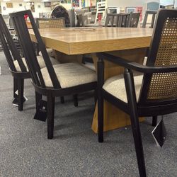 Table And Six Chairs Was 1800 Now It’s 999 Solid Wood Made By Millennium So It’ll Last You A Millennial