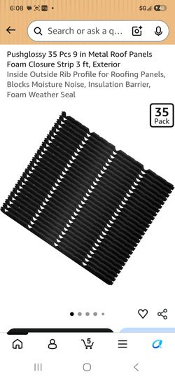 Pushglossy 35-Pack Metal Roof Foam Closure Strips