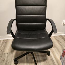 Black Leather Office Chair 