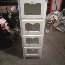 Antique Glass/Wood Cabinet Stand