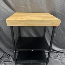 Origami Folding Kitchen Cart – Butcher Block Top | $60