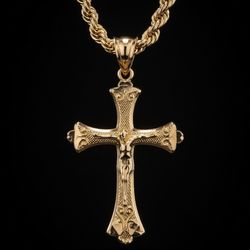 10k Rope chain With 10k Jesus pendant