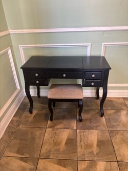 Vintage desk with hidden mirror