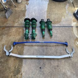 TEIN Street Basis Z Coilovers – 2009–2013 Toyota Corolla – OEM Top Hats Installed