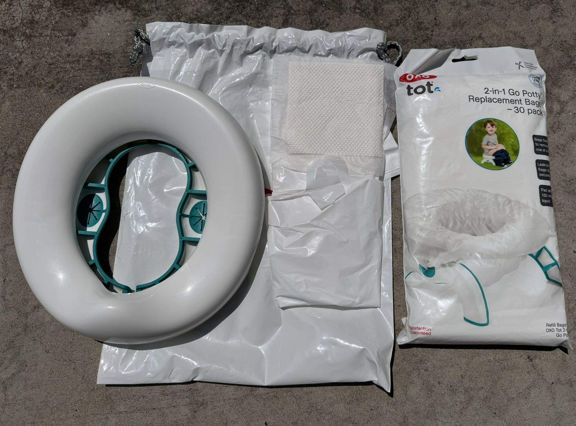 OXO 2 in 1 Go Potty AND Potty refill bags 30 pack - NEW