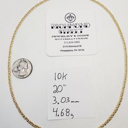 10k Gold 22" Mariner Link Chain