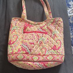 2 Vera Bradley  Spring Colors Purses In Good Condition One Crossbody And One Purse