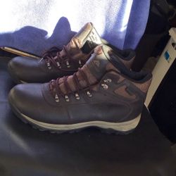 Ozark Trail Mens Waterproof Brown Leather Hiking Boots Size US 9.5