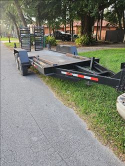 Metal frame and deck trailer