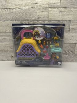 Disney Wish Playset Star & Valentino of Rosas Mini Dolls Portable Set Mattel • Made in China