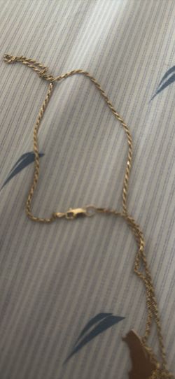 14K Real Gold Dominican Republic Map Necklace & Rope Chain – $1,200 OBO