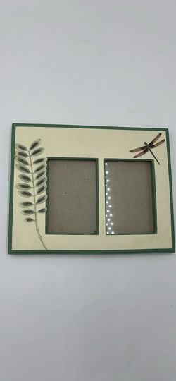 Sage Green Cream Double Photo Frame