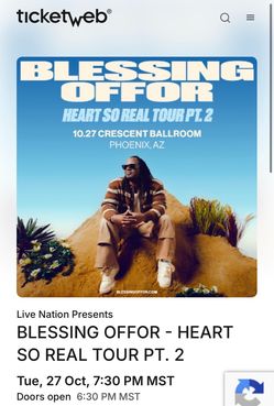 Blessing Offor Ticket