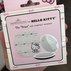 Impressions Vanity Hello Kitty The “Stripe LED Compact Mirror