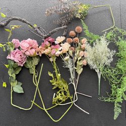 Assorted Faux Silk Flowers & Greenery Blush Pink 