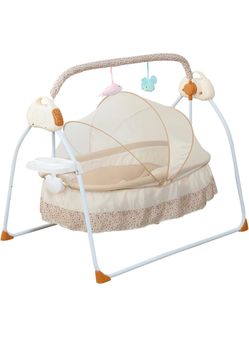 Electric Baby Bassinet Swing with Canopy