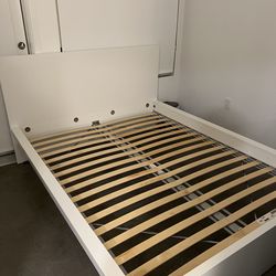 Ikea queen Bed frame including: Slatted bed base, Queen Center support beam, galvanized
