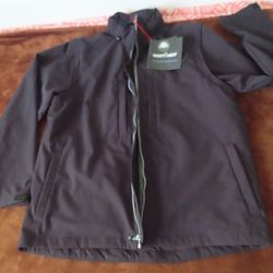 SCOTTeVEST Jacket Mens M Shell 8.0 Gray Blk Fleece TEC Utility Pockets 20 pocket