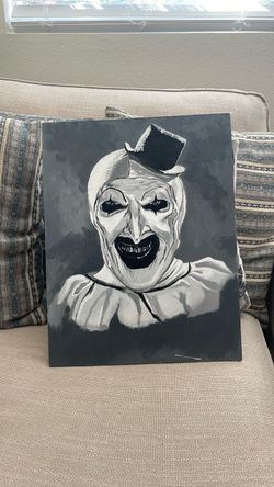 Art the clown painting ORIGINAL canvas