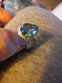 Size 8 December Birthstone Ring Blue Topaz