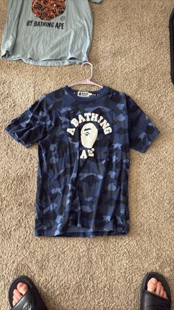 BAPE A Bathing Ape Blue Camo T-Shirt