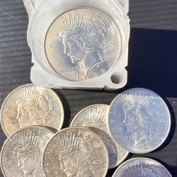 Vintage Silver Peace Dollars - Ten (10)