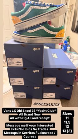 Vans LX Old Skool 36 "Yacht Club" Size 11,11.5,12,13