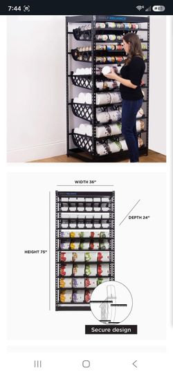 Rotating can Rack holds 200 cans adjustable