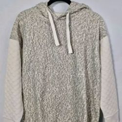 madewell quilted-sleeve hoodie sweatshirt small oversized 