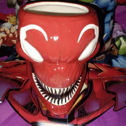 MARVEL CARNAGE MOLDED 16 OZ COFFEE MUG...NEW WITH BOX...NEVER USED...ADULT OWNED AND KEPT IN A SMOKE FREE HOME...$15 FIRM...
