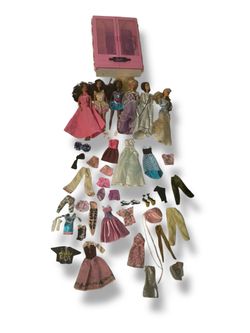 Barbie Dolls With Accessories Multiple Outfits Lot Of 6 Dolls With Closet