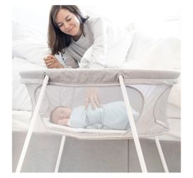Regalo Baby Basics™ Infant Bassinet, Gray, Portable and Collapsible, Includes Padded Insert