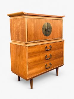 Mid-Century Modern “Amerasia” Style Highboy Dresser, c.1960’s - Delivery Available