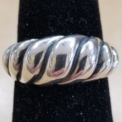 Sterling Silver Domed Ring 