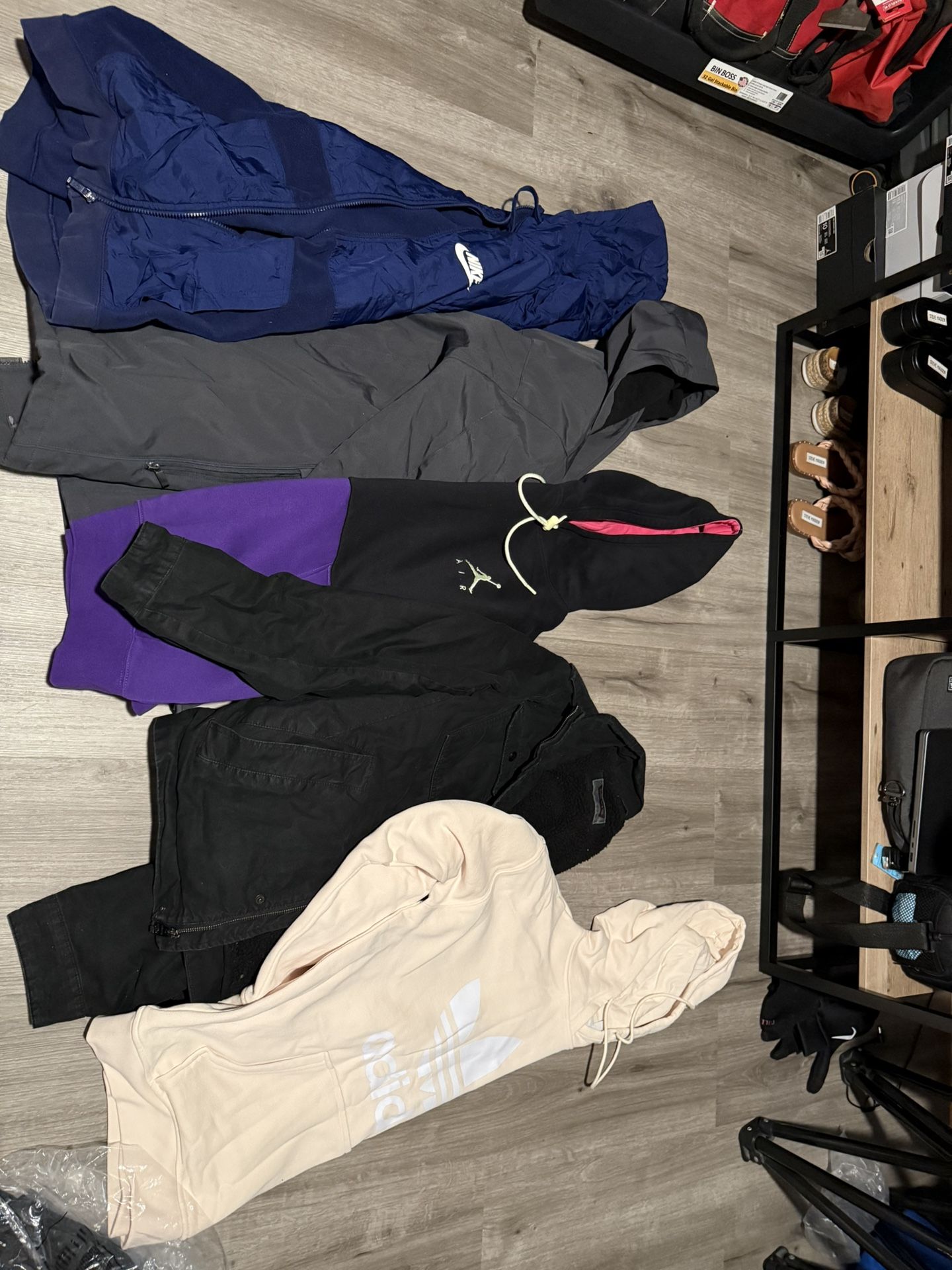 Mens Nike, Adidas, Levi Jackets