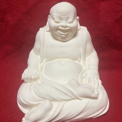 4.75 Inch x 4 Inch Alabaster Greek Budai Statue Imported From Greece