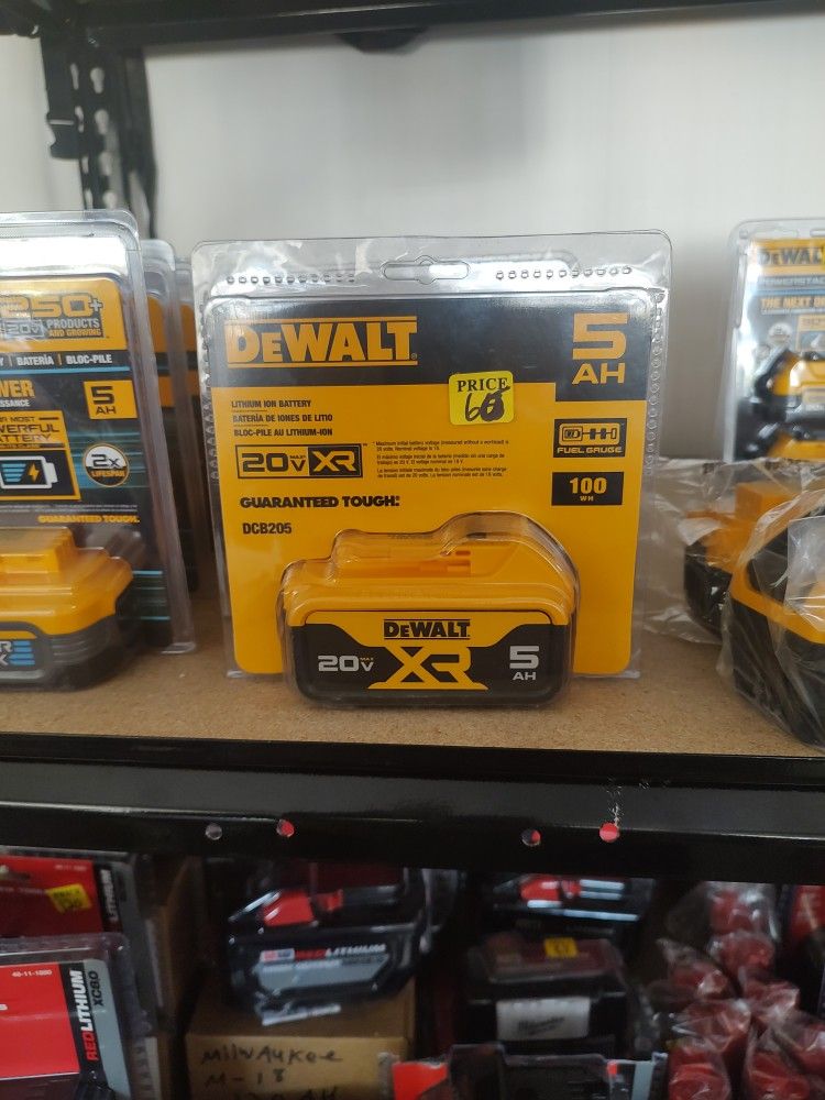 DeWalt 20 V Max Xr5.0 Ah Battery 