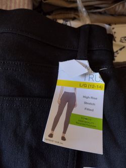 Black Leggings Stretch Size L 12-14